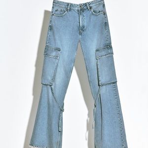 Zara midrise cargo jeans